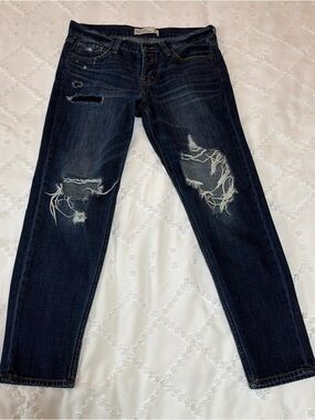 Abercrombie & Fitch Women’s Size 4R Boyfriend Straight Jean Distressed Destroyed